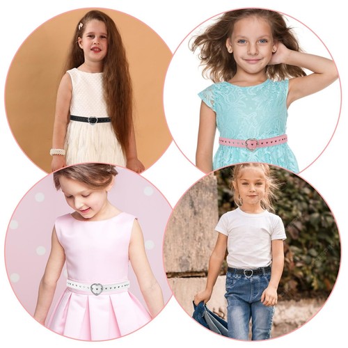 3PCS Lovely Toddler Belt Girls Boys Belt Black Size 6-12 Kids PU Leather Wais... - Picture 6 of 7