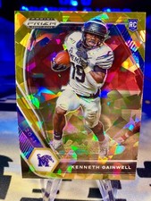 2021 Kenneth Gainwell Panini Prizm Draft Picks Gold Ice Prizm Rookie Card #113. rookie card picture