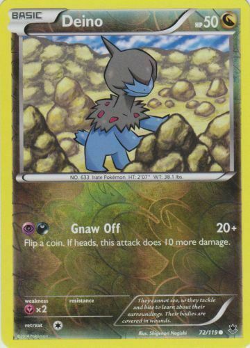 Deino 72/119 Phantom Forces Reverse Holo Common Near Mint Pokemon DNA GAMES