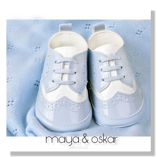 BABY BOYS AZUL PATENTE ZAPATOS COCHE BAUTIZO BAUTISMO INTELIGENTE FIESTA FORMAL 3-18m - Imagen 1 de 3