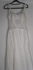 Wedding Dress Size 10 White Lace Backless Tulle Train New With Tags