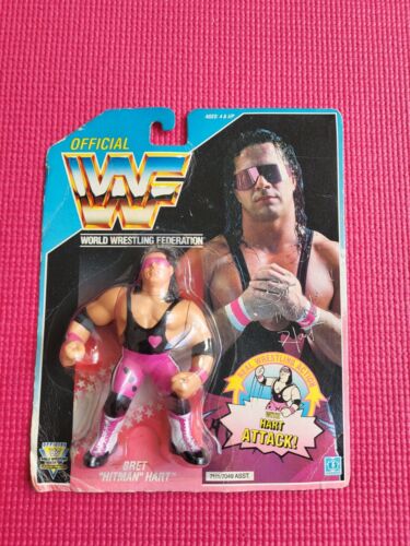 WWF Bret Hart Wrestling Figure Sealed On Card Hasb...