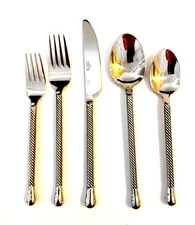 Pier 1 PII17 Teardrop Twist SERVICE FOR 12 +3 Serving,  63 Pieces NEW Old Stock