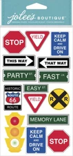 Jolee's Boutique Dimensional Stickers ~ Road Signs Stop Sign Yield Stoplight