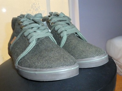 VANS Chukka Boots Olive Herringbone Tweed Canvas US 8 UK 5.5 WOMEN