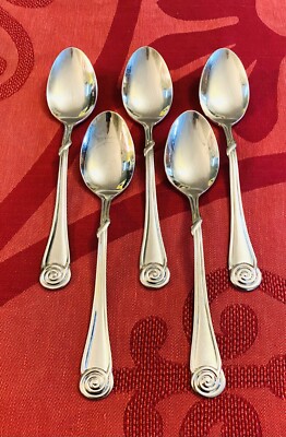 Sonoma Life + Styles SSS1 Spiral Outline Tip  5-Place Oval Soup Spoons 7 1/8''