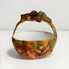 Pumpkin Ceramic Basket by Style Eyes Acorn Collection Fall Decor Holiday Table