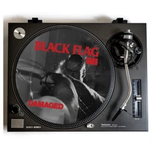 BLACK FLAG Turntable Slipmat for Vinyl Records 12" DJ Slip Mat hardcore punk