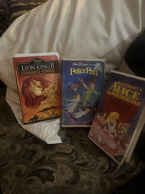 Walt Disney  VHS Tapes If Peterman Alice In Wonder Land Lionking