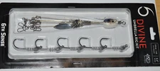 6th sense divine 5 arm 5.5" umbrella swimbait alabama rig w/jigheads kit 4k shad