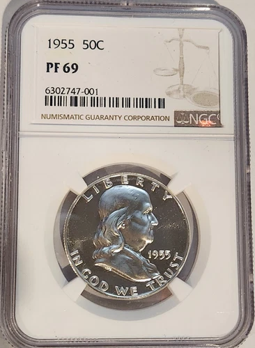 NGC PF 69 1955 Franklin Half Dollar