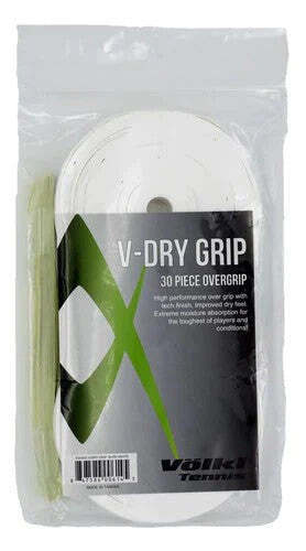 Volkl V-Dry Over Grip Tennis Racquet Bulk - 30 Pack - White - Picture 1 of 4