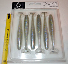 FS 6th Sense Divine Swimbaits New Lures Baits, 6pcs 3.8" Size, Ghost Ice Minnow