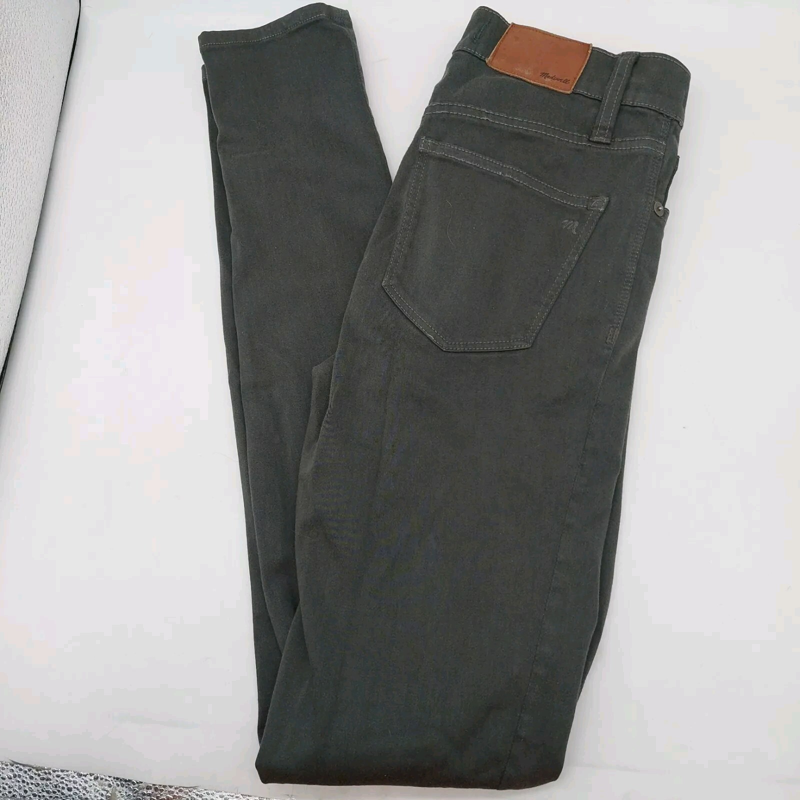 Madewell Womens Olive Green High Rise Skinny Jeans 24 Tall 9 Inch Inseam