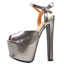 DESIGNER DAMENSCHUHE CLUB-PARTY PUMPS PLATEAU Blockabsatz GOGO LACK HIGH HEELS