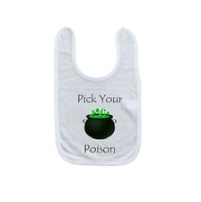 Pick Your Poison Baby Bib - Laughing Giraffe Baby Bib - One Size - Halloween