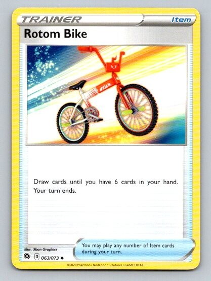 2020 Pokemon Card Champions Path Rotom Bike 63/73