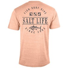 Salt Life TriBlend S/S Tee Orange The Ocean M Live Salty SALTLIFE NWT NEW