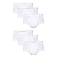 Hanes Men's Value Pack White Briefs, 6 Pack /select size