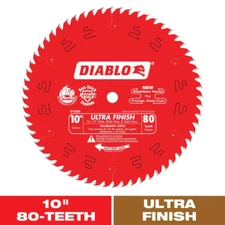 10In. X 80-Tooth Ultra Finish Saw Blade for Wood