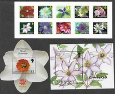 GUERNSEY FLOWERS FLORA   COLLECTION 3  MIN SHEETS MNH      **SPECIAL PRICE  **