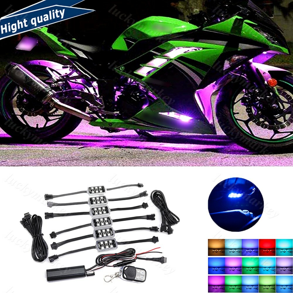 36 LED Motorcycle Neon Light Kit For Suzuki GSXR 600 750 1000 GSX1300R