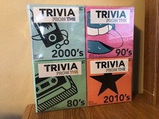 Trivia Card Game 80's 90's 00's 10's 4-in-1 Decades Trivia Fun 160 Cards