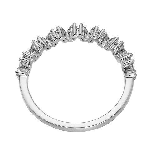 14K White Gold Lab Grown Diamond Wedding Band MZ7303 - Picture 3 of 7