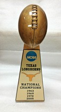 15" UNIVERSIDAD DE TEXAS LONGHORNS NCAA CAMPEÓN NACIONAL FÚTBOL TROFEO RESINA