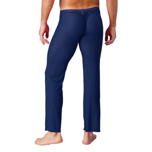 Mens Mesh See Through Pajama Pants Nightwear Sleepwear Bottoms Sexy Underwear - Picture 59 of 72