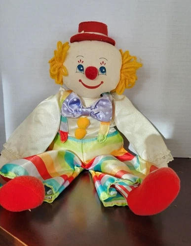 Vintage "Charlie" Clown Rainbow Plush Doll Style #719 Russ