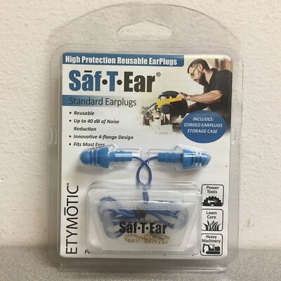 Etymotic ERSTE-27 Saf-T-Ears Standard 27 dB Earplugs Blue 1 pk
