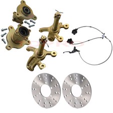 Front Steering Knuckle 3 Stud Wheel Hub Brake Assembly Kit For ATV Go Kart Trike