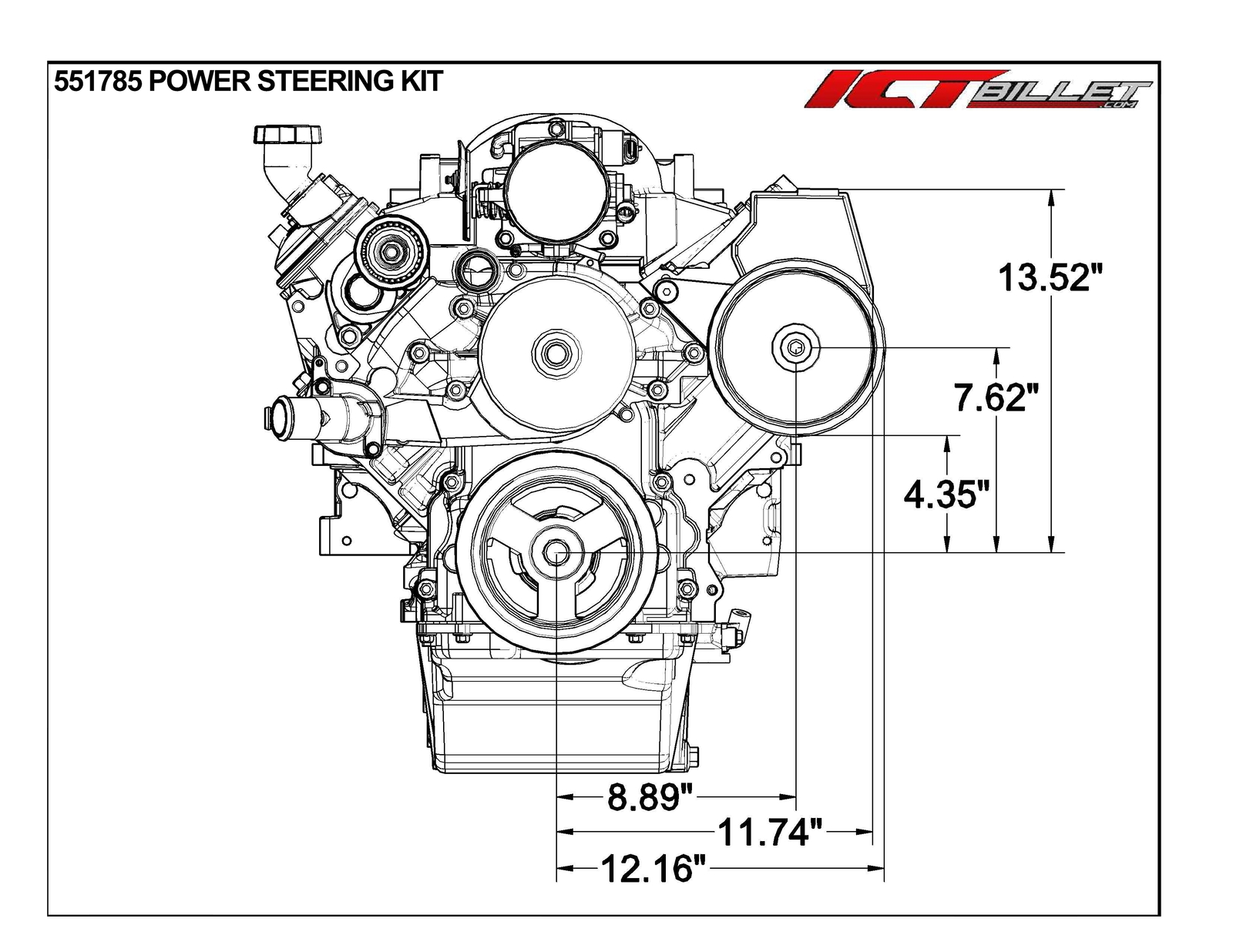 LS Truck Power Steering Bracket Kit Swap 5.3L 6.0L 4.8L (LS1 Camaro PS Pump