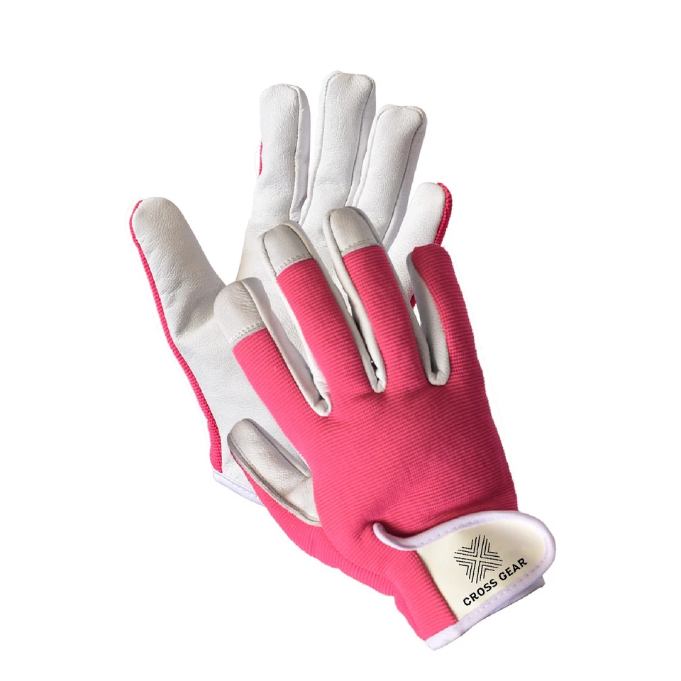 Ladies Women Leather Gardening Gloves Thorn Proof Safety Garden Working Gloves - Image 2 of 4