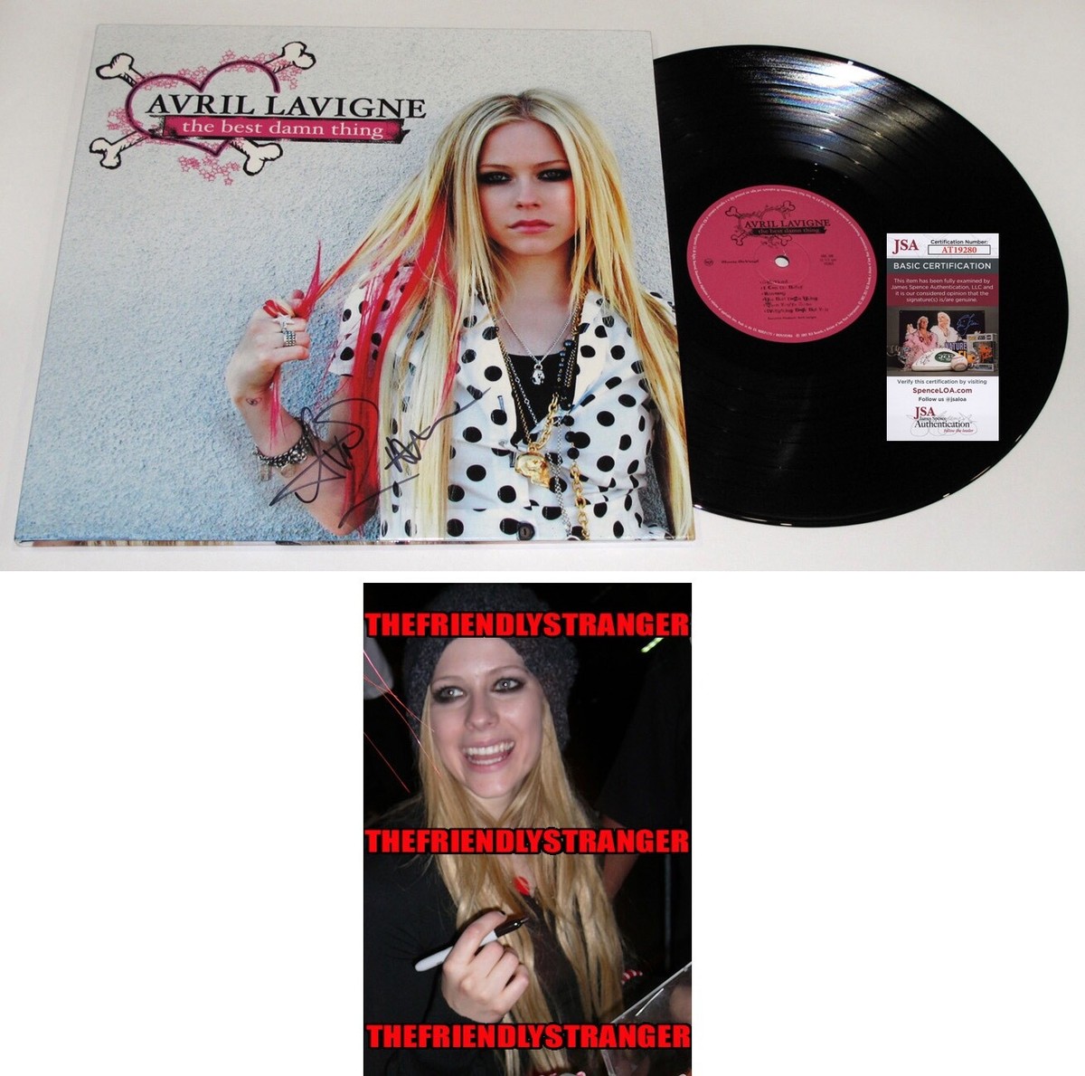 Avril Lavigne Signed Under My Skin Album Vinyl Record COA Proof Autographed Star Avril Lavigne Signed Under My Skin Album Vinyl Record COA Proof Autographed Star