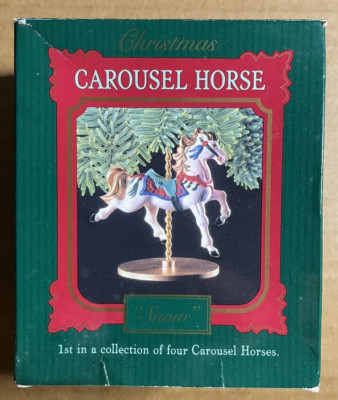 Hallmark Keepsake Ornaments 1989 Snow Carousel Horse