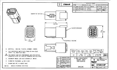 Deutsch DTM 6-pin Connector Kit 20-22awg Stamped Contacts USA for