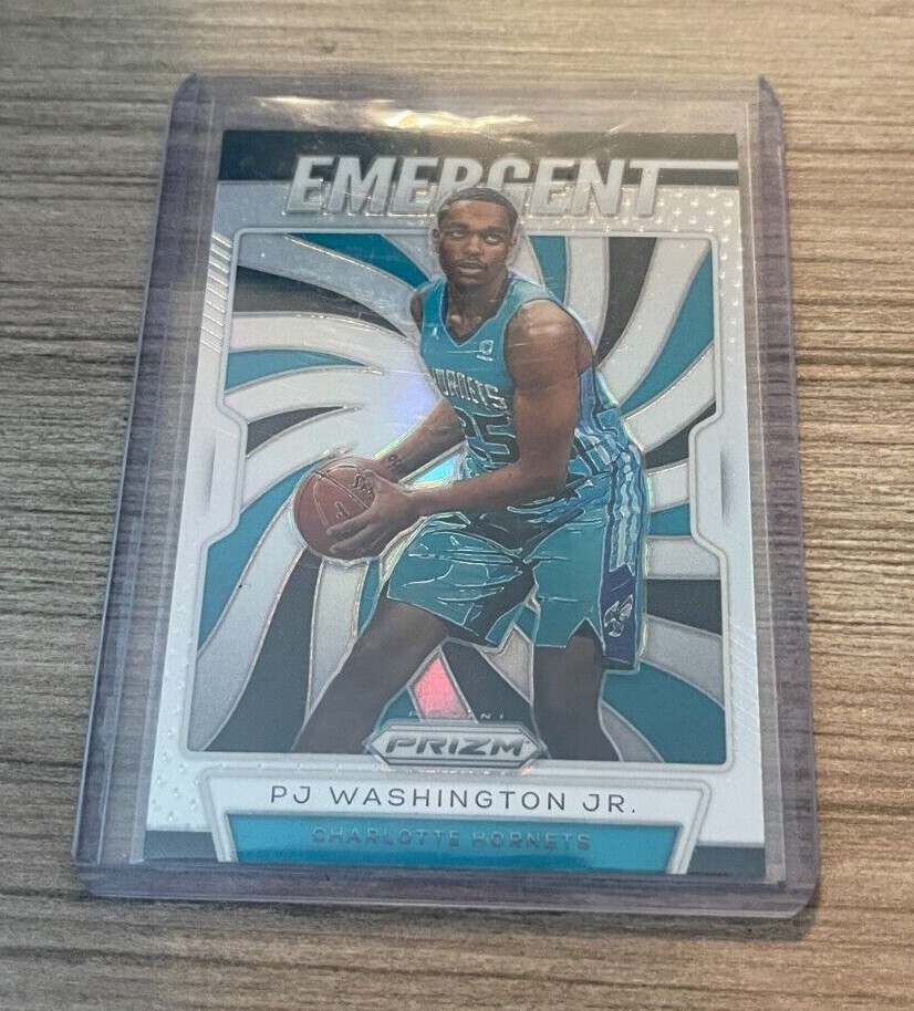 2019-20 Panini Prizm Basketball PJ Washington Jr. Emergent Insert Silver #23