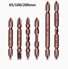 1-10PC Magnetic Double Ended Phillips Screwdriver Bit Tool 65-200MM Hex Shank S2