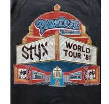 STYX MINT Paradise Theatre Live Tour 1981 T Shirt Full Size S-5XL