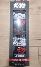 Men  s Star Wars Cozy Socks 7 Pairs Gift Set Crew Socks Sz 6-12  NEW 