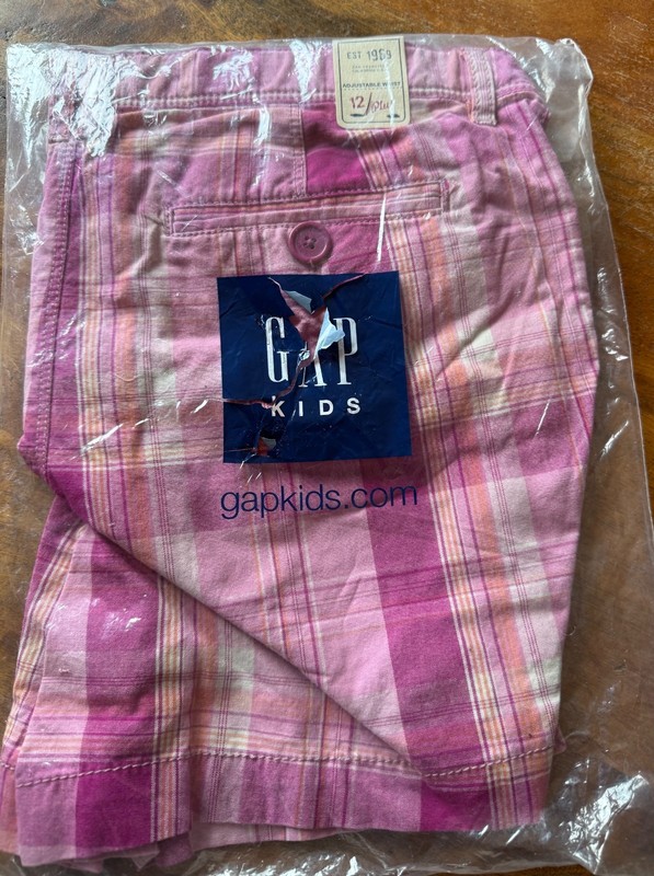 Gap Kids Youth Girls Size 12+ Shorts Pink Orange Boho Plaid
