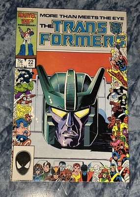 Transformers #22 Marvel Comics 1986 1st Stunticons 25th Anniversary Border