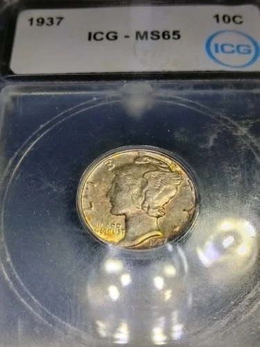 ICG MS65 1937 DDO-001/FS-101/DDR-001 MERCURY SILVER DIME