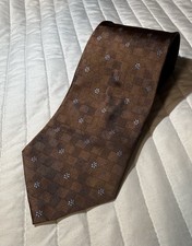 New Brooks Brothers Makers Mens Dress Tie 100 Silk Brown Floral AOP Italy 57