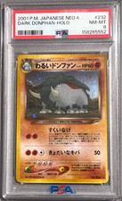 PSA 8 Dark Donphan Holo Japanese Neo Destiny No.232 Pokemon Card Old Back 2001