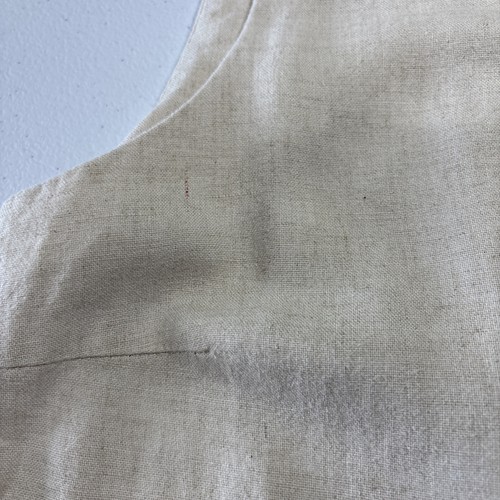 Karin Stevens Women’s Button Front Tan Dress 10 Cottagecore Prairie Milkmaid - Picture 11 of 15