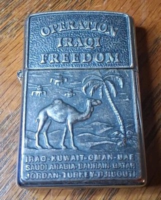 ZIPPO 2004 自衛隊イラク派兵 Zippo Operation Iraqi Freedom Lighter Unfired New | eBay
