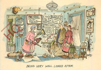 Postkarte -: Rupert Besley, Gut versorgt sein (Humor) [J Arthur Dixon]